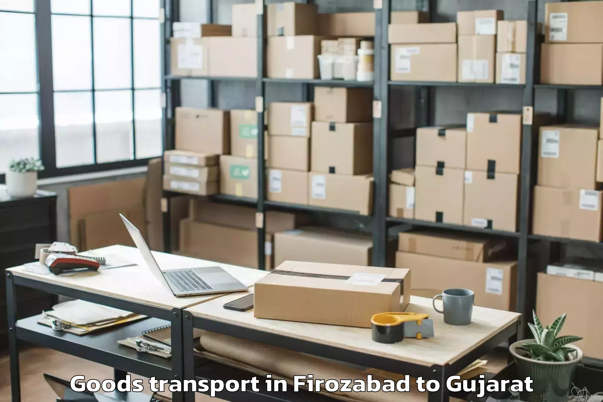 Professional Firozabad to Kundla Goods Transport